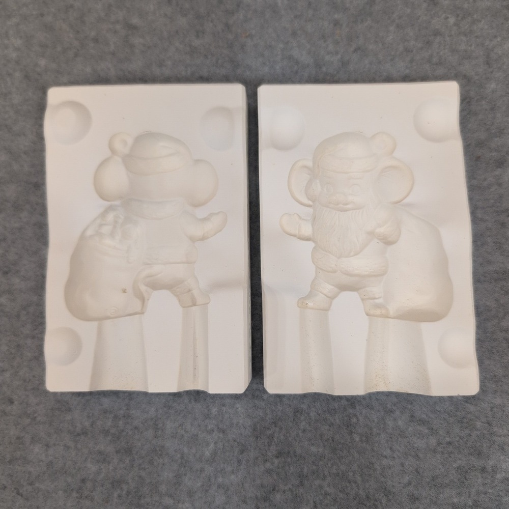 Alberta's Molds A-285 Santa Claus Mouse Christmas Ceramic Casting Mold 1982 - Picture 1 of 5